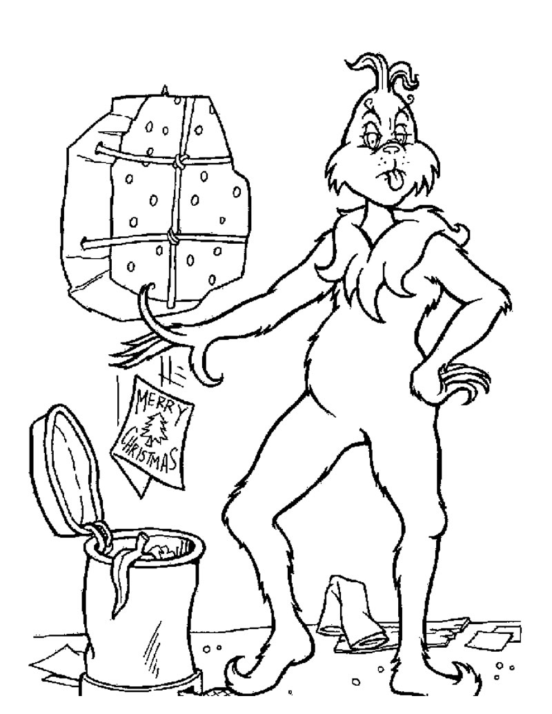 Plansa de colorat cu Grinch 35 29